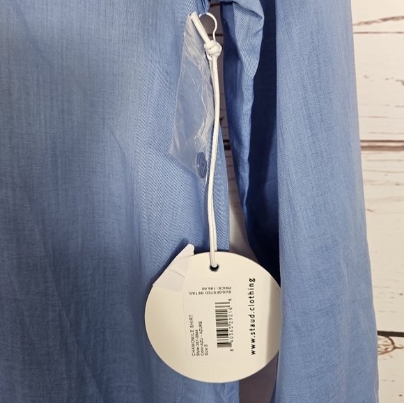 Staud | Chamomile Blue Shirt NWT - Picture 6 of 7